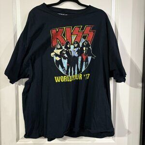 KISS World Tour 1977 Graphic Band Tee Black 3XL